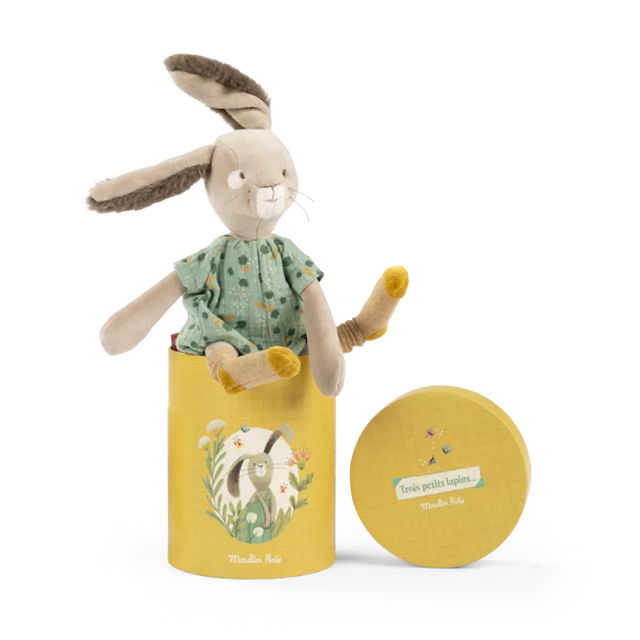 Moulin Roty - Sauge the rabbit soft toy in box | Scout & Co