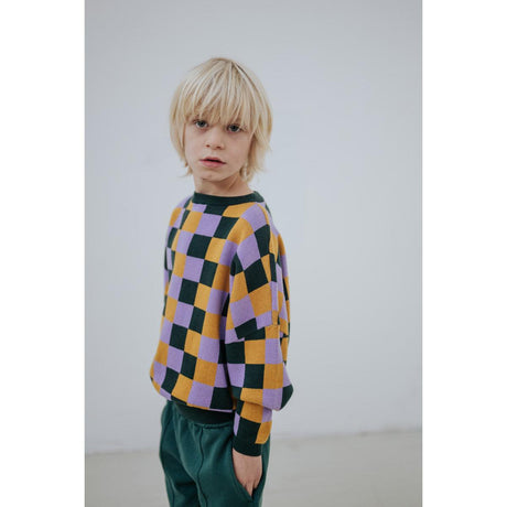 Repose AMS - Slouchy knit sweater - multi check | Scout & Co