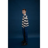 Repose AMS - Oversized boxy sweater - Graphite Night Stripe | Scout & Co