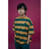 Repose AMS - Boxy T-shirt - Gold Country Green Stripe | Scout & Co