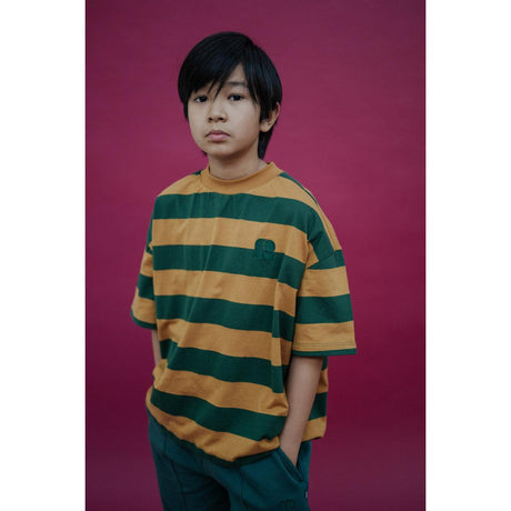 Repose AMS - Boxy T-shirt - Gold Country Green Stripe | Scout & Co
