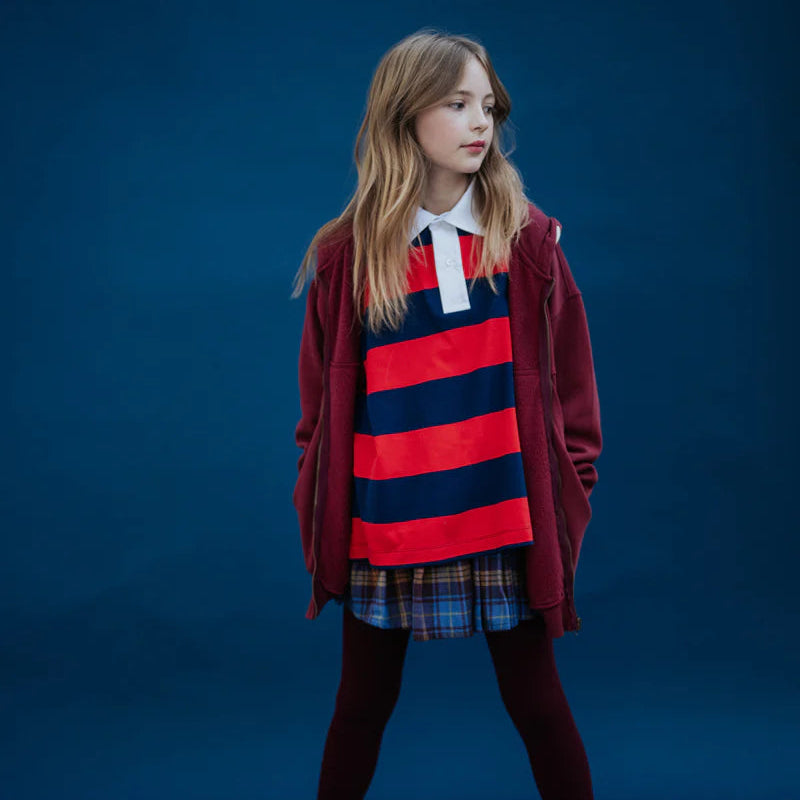Repose AMS - Polo sweatshirt - navy red stripe | Scout & Co
