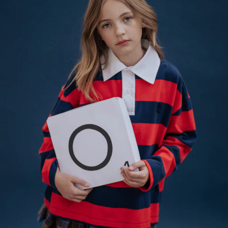 Repose AMS - Polo sweatshirt - navy red stripe | Scout & Co