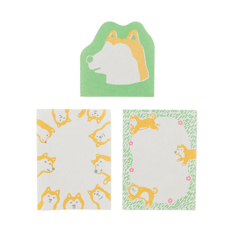 Hightide New Retro - Aji Gami memo pad - Green Dog | Scout & Co