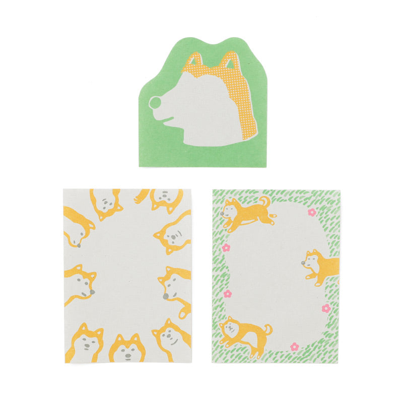 Hightide New Retro - Aji Gami memo pad - Green Dog | Scout & Co