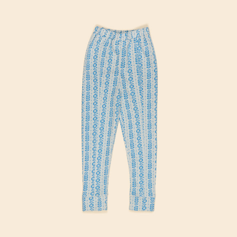 Apolina - Sandy slim jersey pant - Nordic Floral Jacquard | Scout & Co