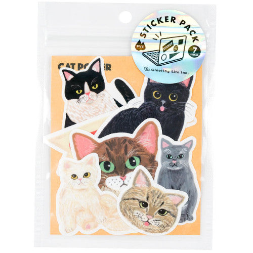 Greeting Life - Sticker pack - Sodeyama Kahoko Cat | Scout & Co
