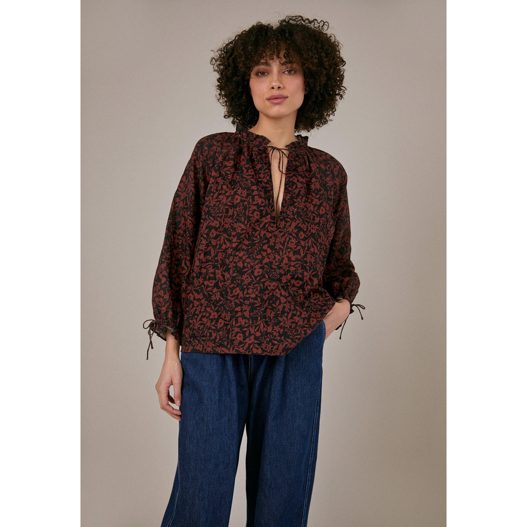 Sideline - Betty top - wine print | Scout & Co