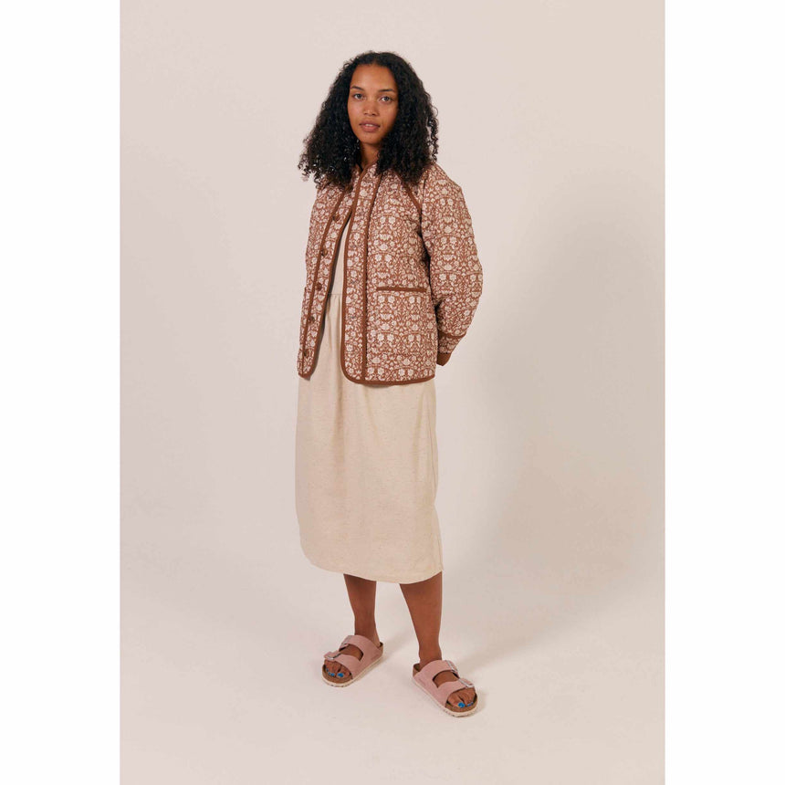 Sideline - Lewes quilted jacket - brown print | Scout & Co