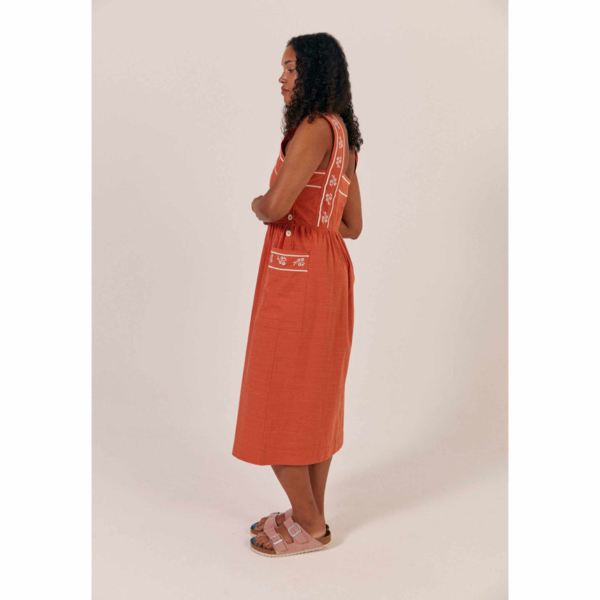 Sideline - Caroline dress - tomato | Scout & Co