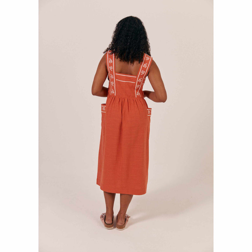 Sideline - Caroline dress - tomato | Scout & Co