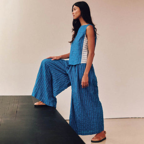 Sideline - Anna trousers - Cobalt Stripe