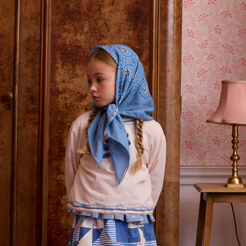 Apolina - Signature voile scarf - Book Blue | Scout & Co
