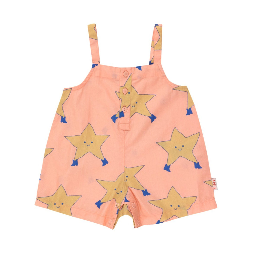 Tiny Cottons - Dancing Stars dungarees - baby - papaya | Scout & Co