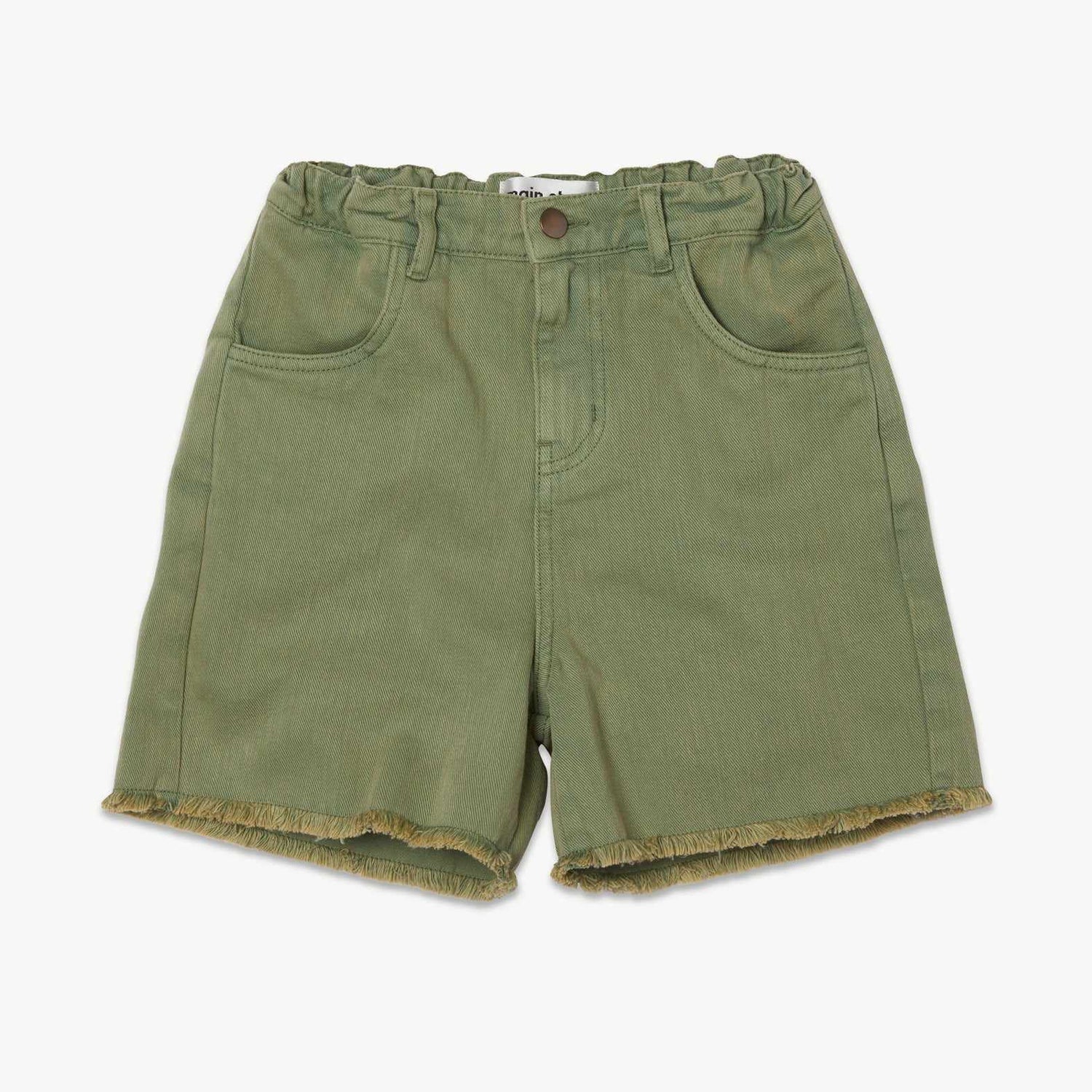 Main Story - Green wash denim cut-off shorts | Scout & Co