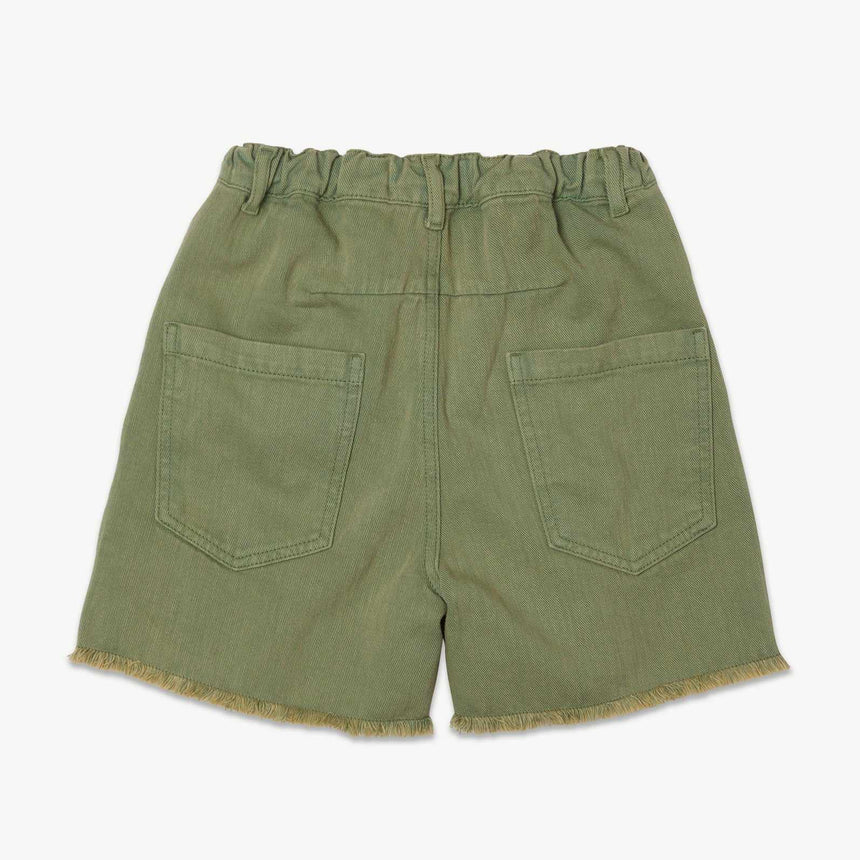Main Story - Green wash denim cut-off shorts | Scout & Co