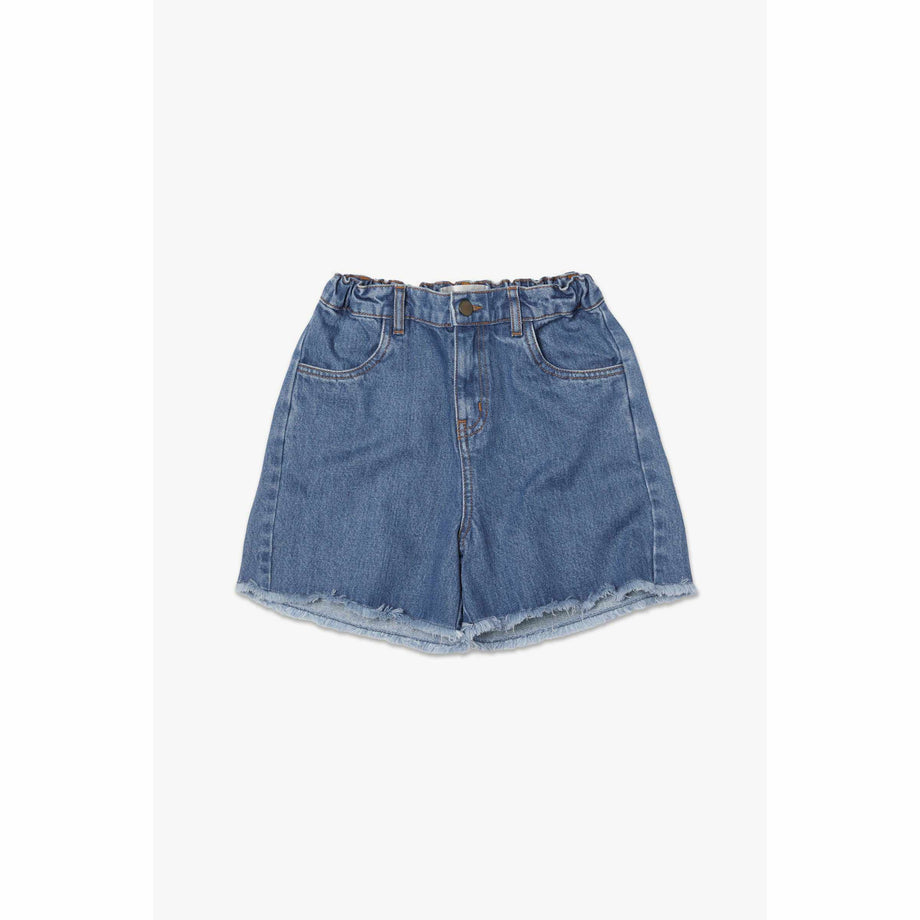 Long denim cut off sales shorts