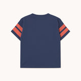 Tiny Cottons - Stripes logo tee - light navy | Scout & Co