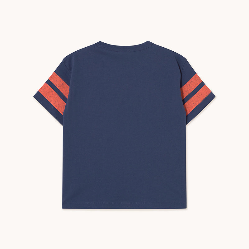 Tiny Cottons - Stripes logo tee - light navy | Scout & Co