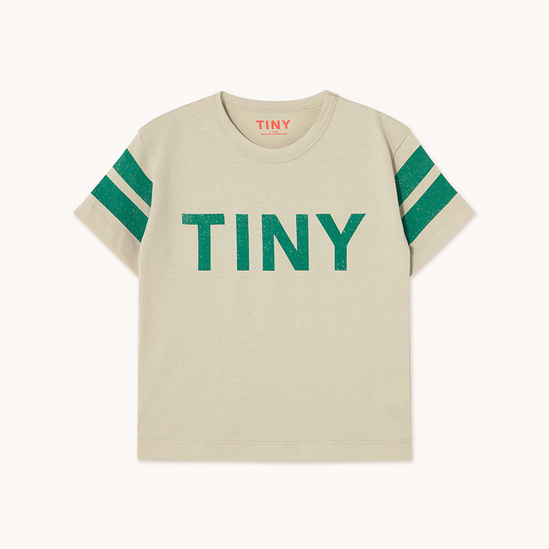 Tiny Cottons - Stripes logo tee - dark vanilla | Scout & Co