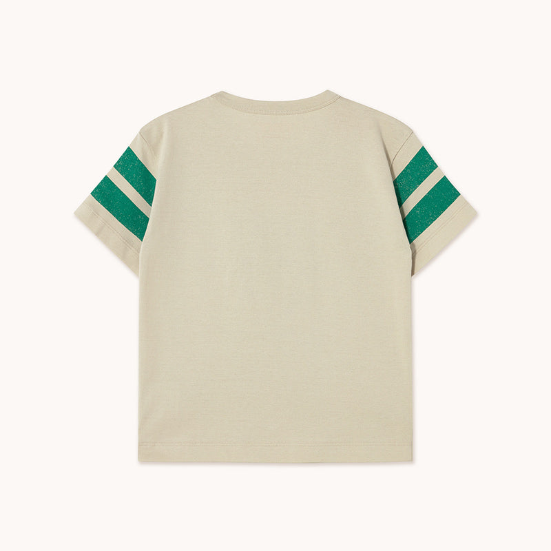 Tiny Cottons - Stripes logo tee - dark vanilla | Scout & Co