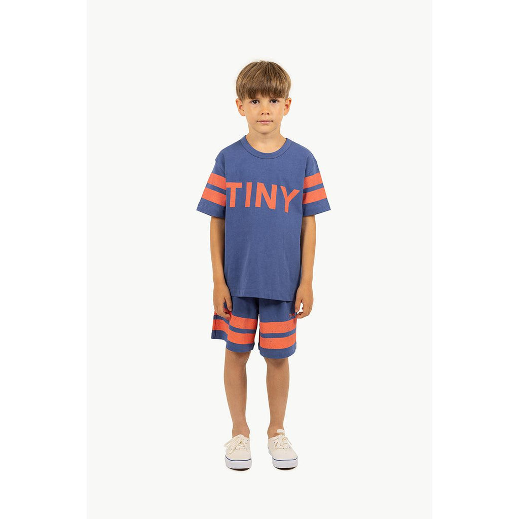 Tiny Cottons - Stripes logo shorts - navy | Scout & Co