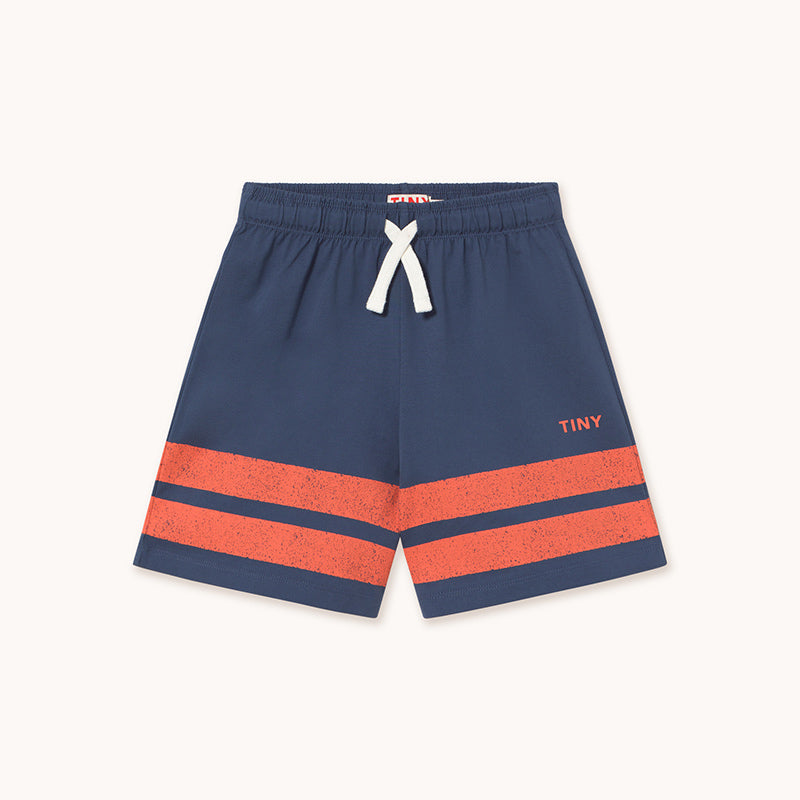 Tiny Cottons - Stripes logo shorts - navy | Scout & Co