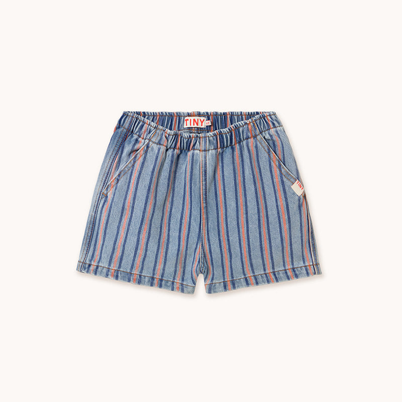 Tiny Cottons - Stripes multicolour denim shorts | Scout & Co