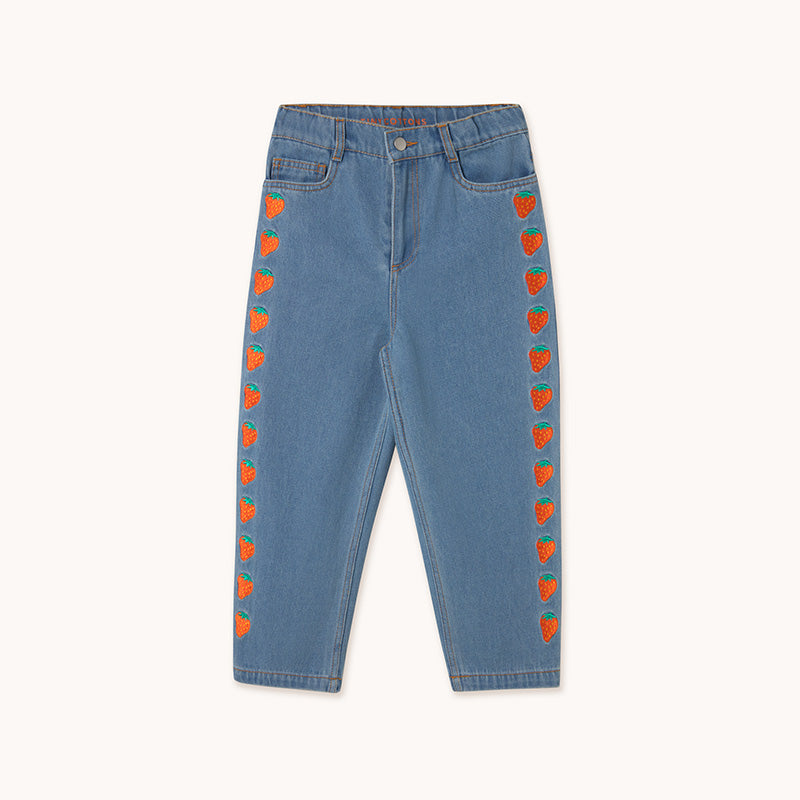 Tiny Cottons - Strawberries embroidered jeans | Scout & Co