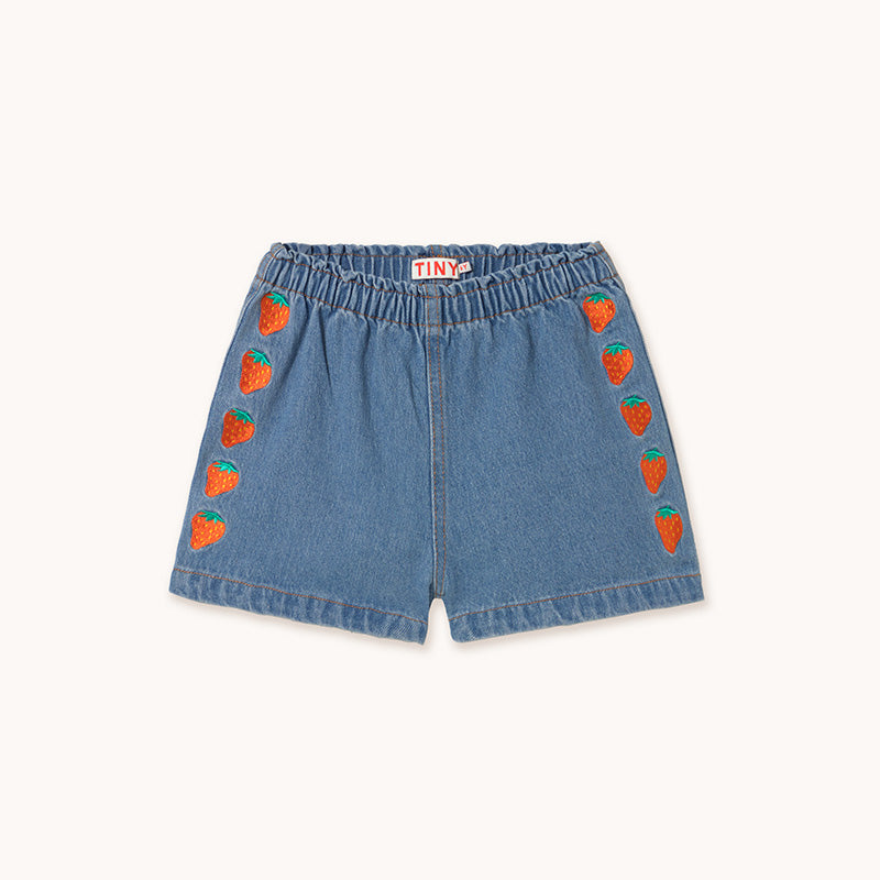 Tiny Cottons - Strawberries denim shorts | Scout & Co