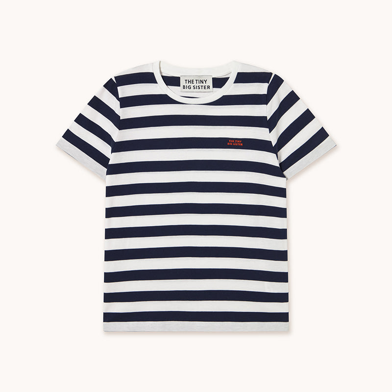 The Tiny Big Sister - Striped tee - off white / navy blue | Scout & Co