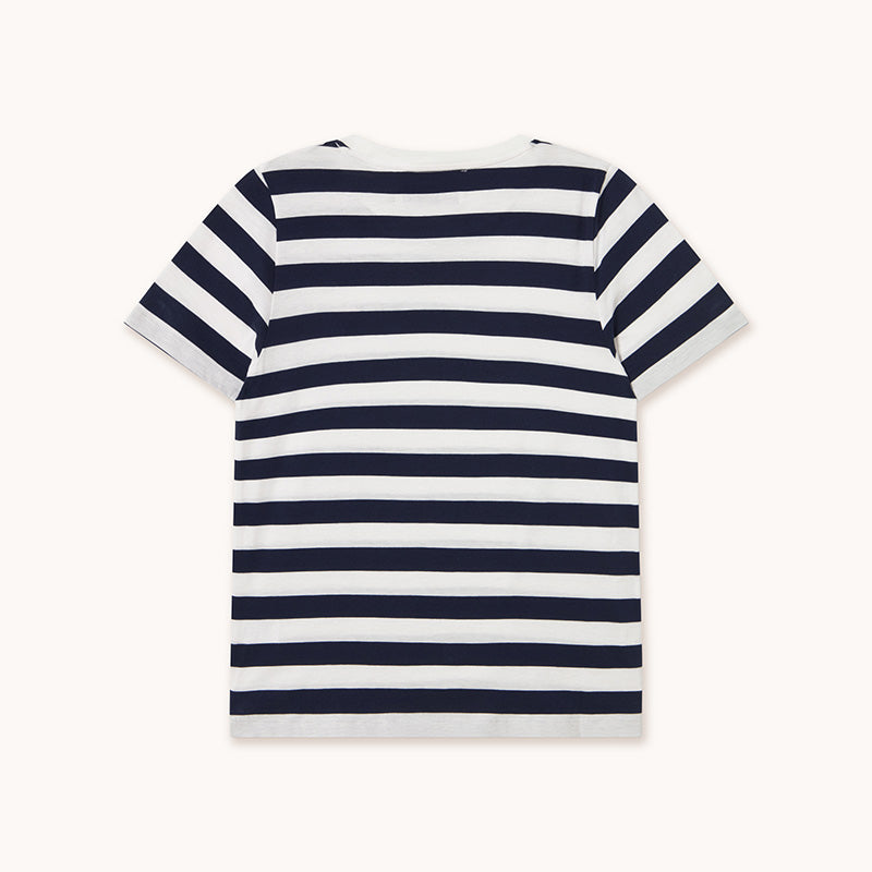 The Tiny Big Sister - Striped tee - off white / navy blue | Scout & Co