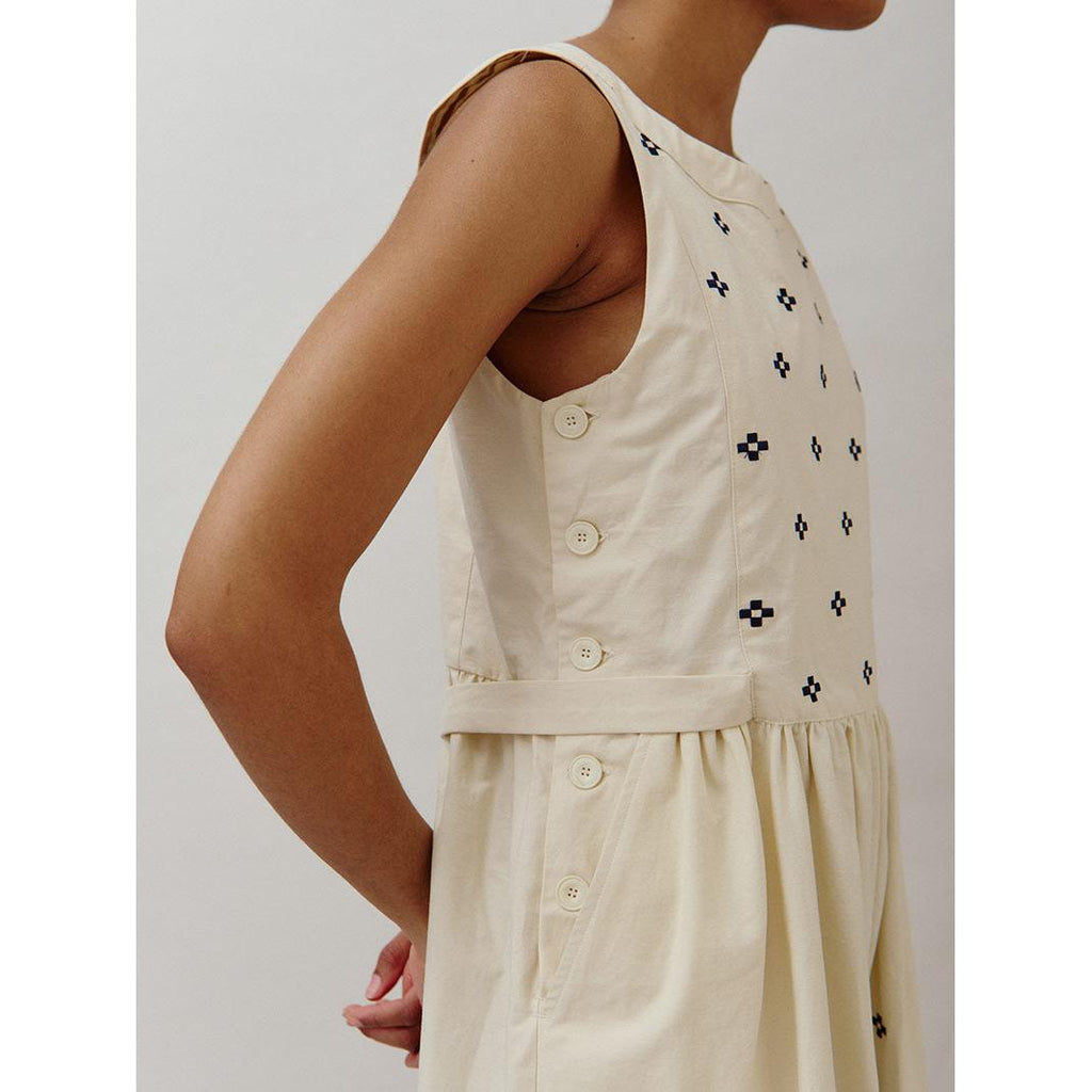 Sideline - Frankie embroidered dress - ecru | Scout & Co