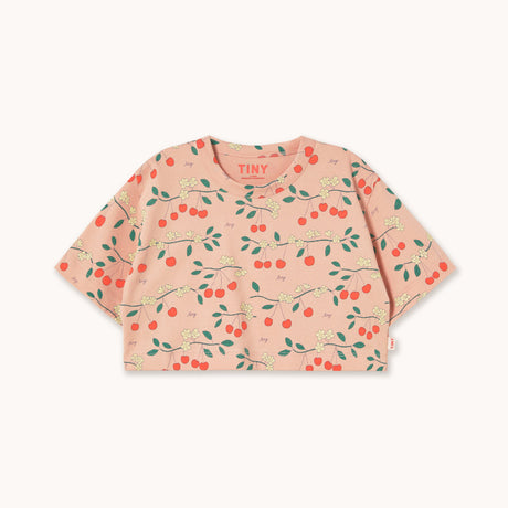 Tiny Cottons - Cherry Trees crop tee - wild rose | Scout & Co