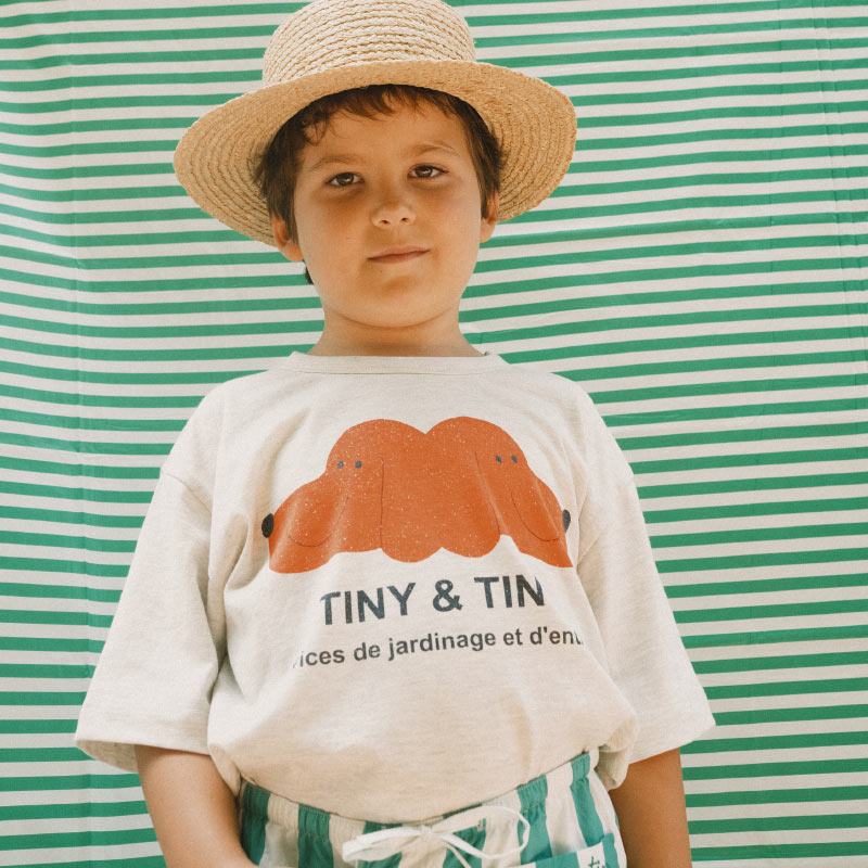 Tiny Cottons - Tiny & Tiny graphic tee - cream heather | Scout & Co