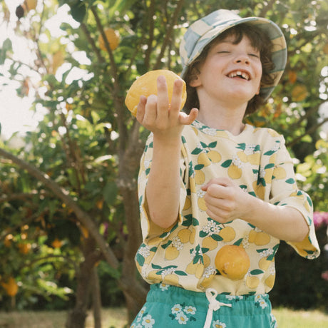 Tiny Cottons - Oranges rib tee - mellow yellow | Scout & Co