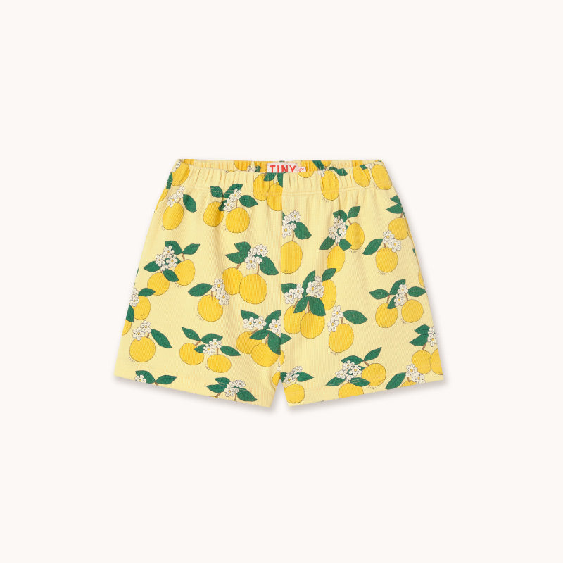 Tiny Cottons - Oranges rib shorts - mellow yellow | Scout & Co