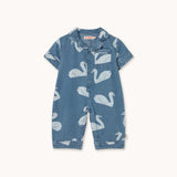 Tiny Cottons - Big Swans denim onepiece - baby | Scout & Co