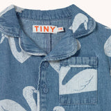 Tiny Cottons - Big Swans denim onepiece - baby | Scout & Co
