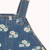 Tiny Cottons - Blossoms denim short dungarees - baby | Scout & Co