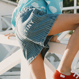 Tiny Cottons - Stripes denim shorts | Scout & Co