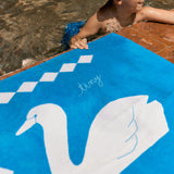 Tiny Cottons - Swans towel - blue | Scout & Co