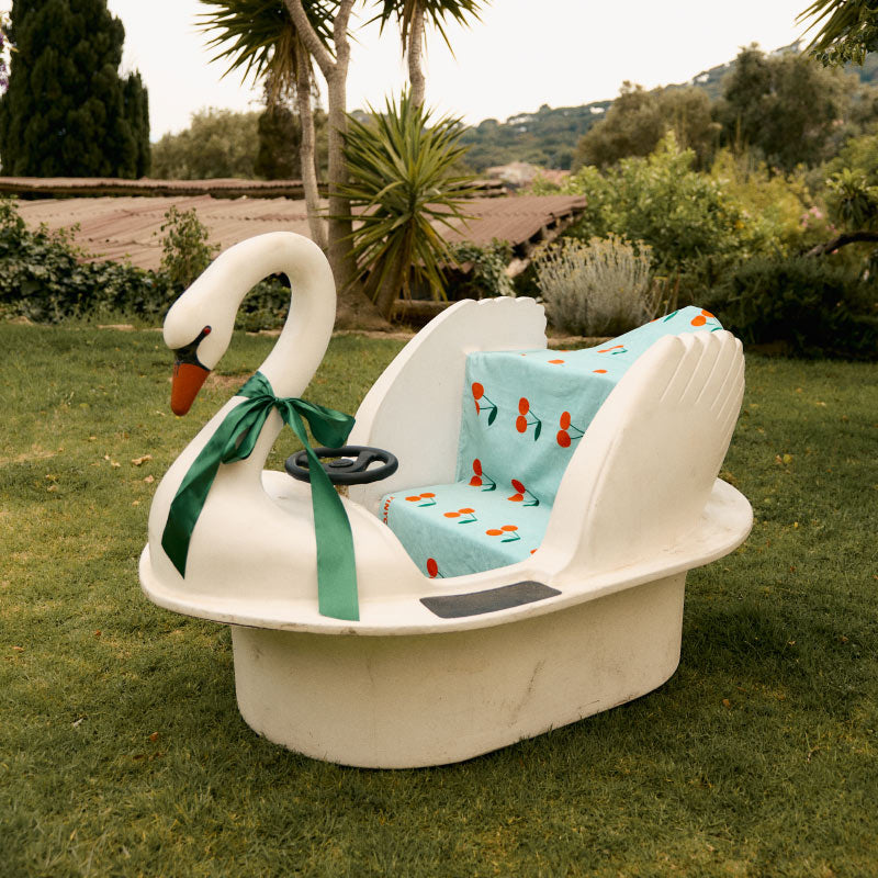 Tiny Cottons - Cherries towel - emerald | Scout & Co