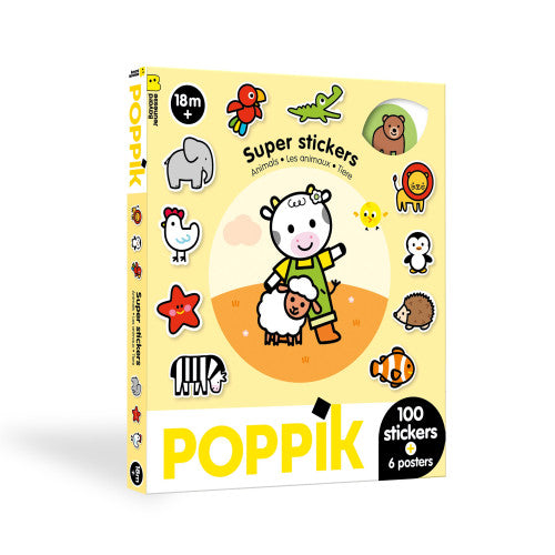 Poppik - Super Stickers box (18m+) - Animals | Scout & Co