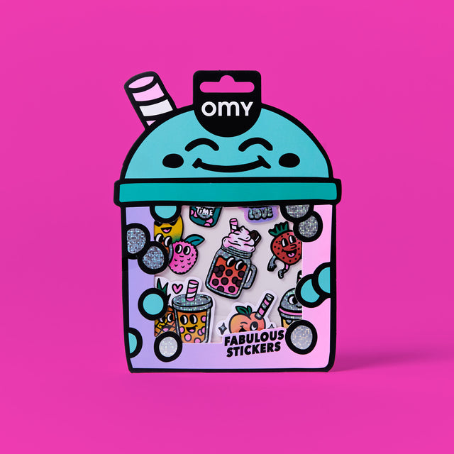 OMY - Fabulous Big vinyl stickers - Bubble Tea | Scout & Co