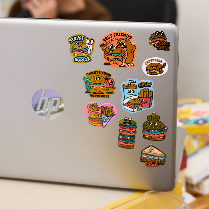 OMY - Fabulous Big vinyl stickers - Burger | Scout & Co