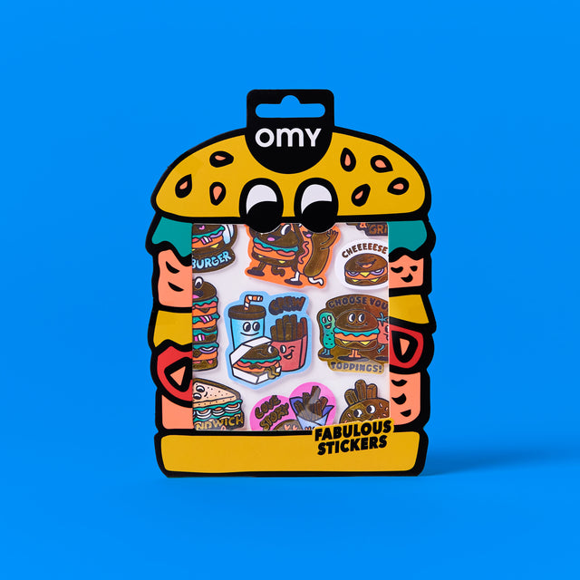 OMY - Fabulous Big vinyl stickers - Burger | Scout & Co