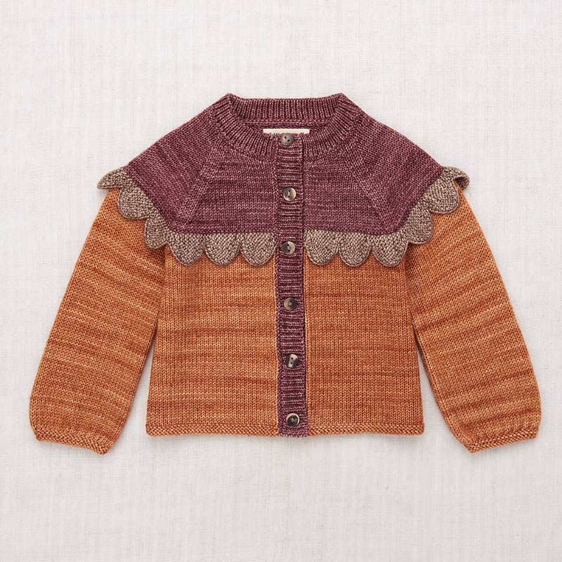 Misha & Puff - Scallop yoke cardigan - Rose Gold | Scout & Co