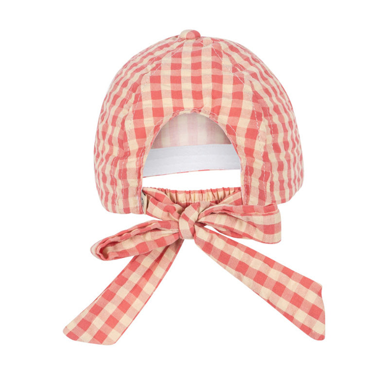 Konges Sløjd - Kim bow cap - Flamingo Plume Check | Scout & Co