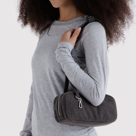 Baggu - Small Denim Bowler bag - Washed black denim | Scout & Co
